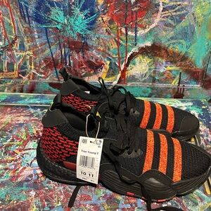 Adidas Black and Red Athletic Shoes